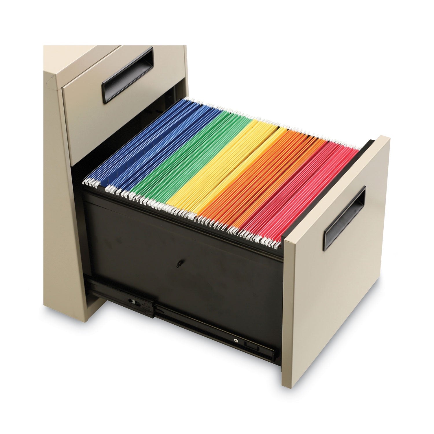File Pedestal, Left or Right, 2-Drawers: Box/File, Legal/Letter, Putty, 14.96" x 19.29" x 21.65