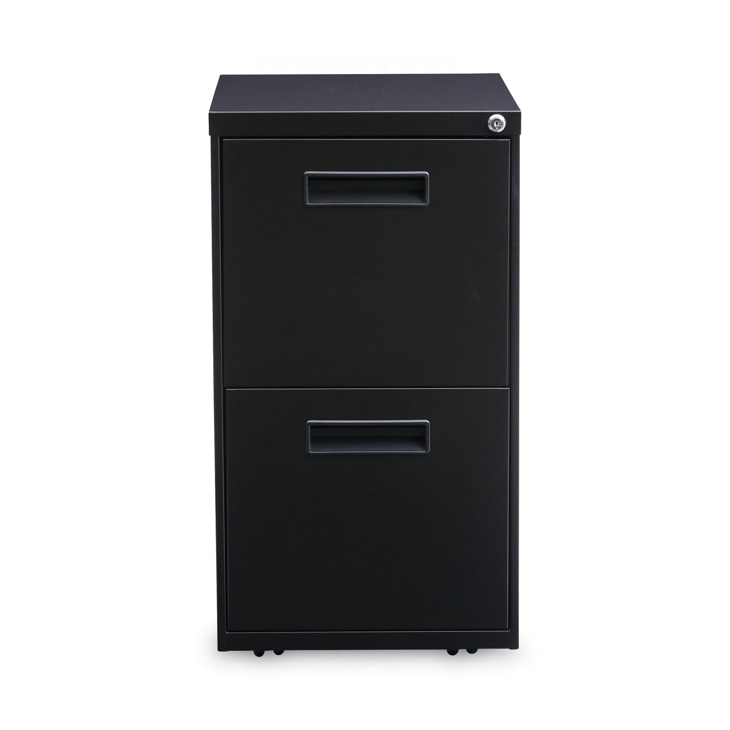 File Pedestal, Left or Right, 2 Legal/Letter-Size File Drawers, Black, 14.96" x 19.29" x 27.75