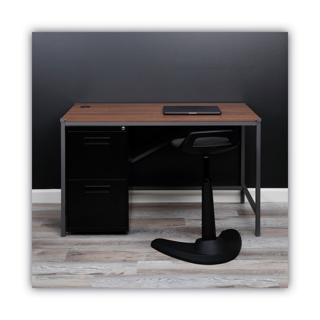 File Pedestal, Left or Right, 2 Legal/Letter-Size File Drawers, Black, 14.96" x 19.29" x 27.75