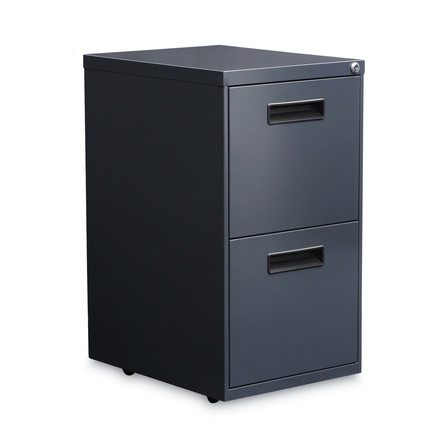 File Pedestal, Left or Right, 2 Legal/Letter-Size File Drawers, Charcoal, 14.96" x 19.29" x 27.75