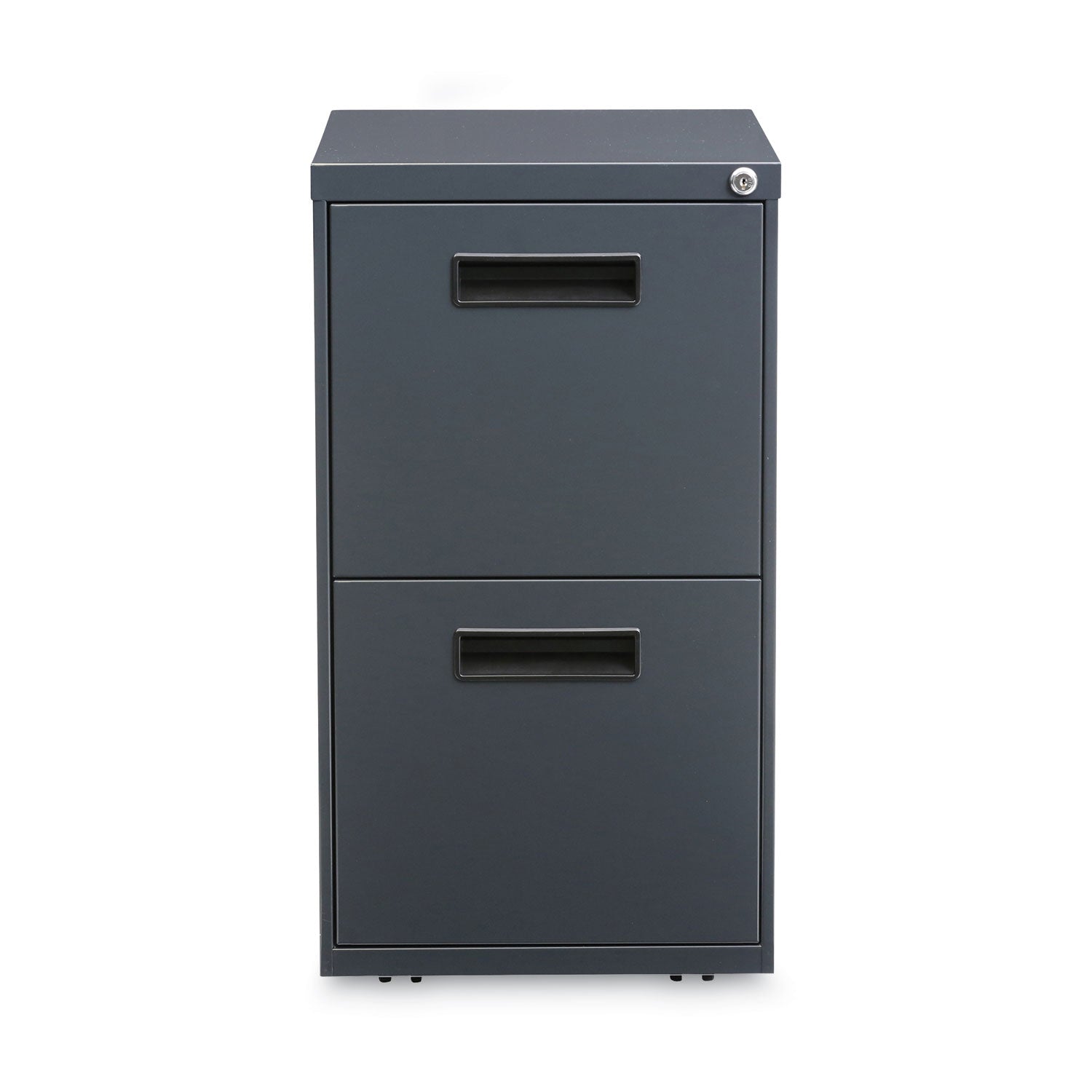 File Pedestal, Left or Right, 2 Legal/Letter-Size File Drawers, Charcoal, 14.96" x 19.29" x 27.75