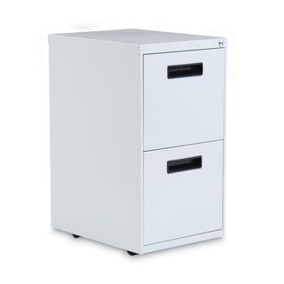 File Pedestal, Left or Right, 2 Legal/Letter-Size File Drawers, Light Gray, 14.96" x 19.29" x 27.75