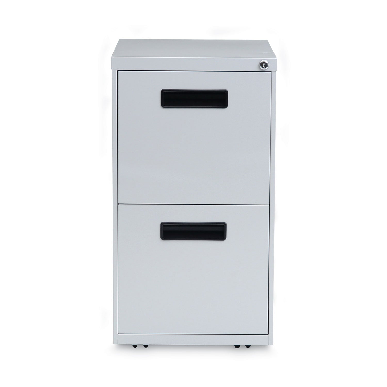 File Pedestal, Left or Right, 2 Legal/Letter-Size File Drawers, Light Gray, 14.96" x 19.29" x 27.75