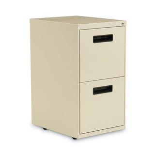File Pedestal, Left or Right, 2 Legal/Letter-Size File Drawers, Putty, 14.96" x 19.29" x 27.75