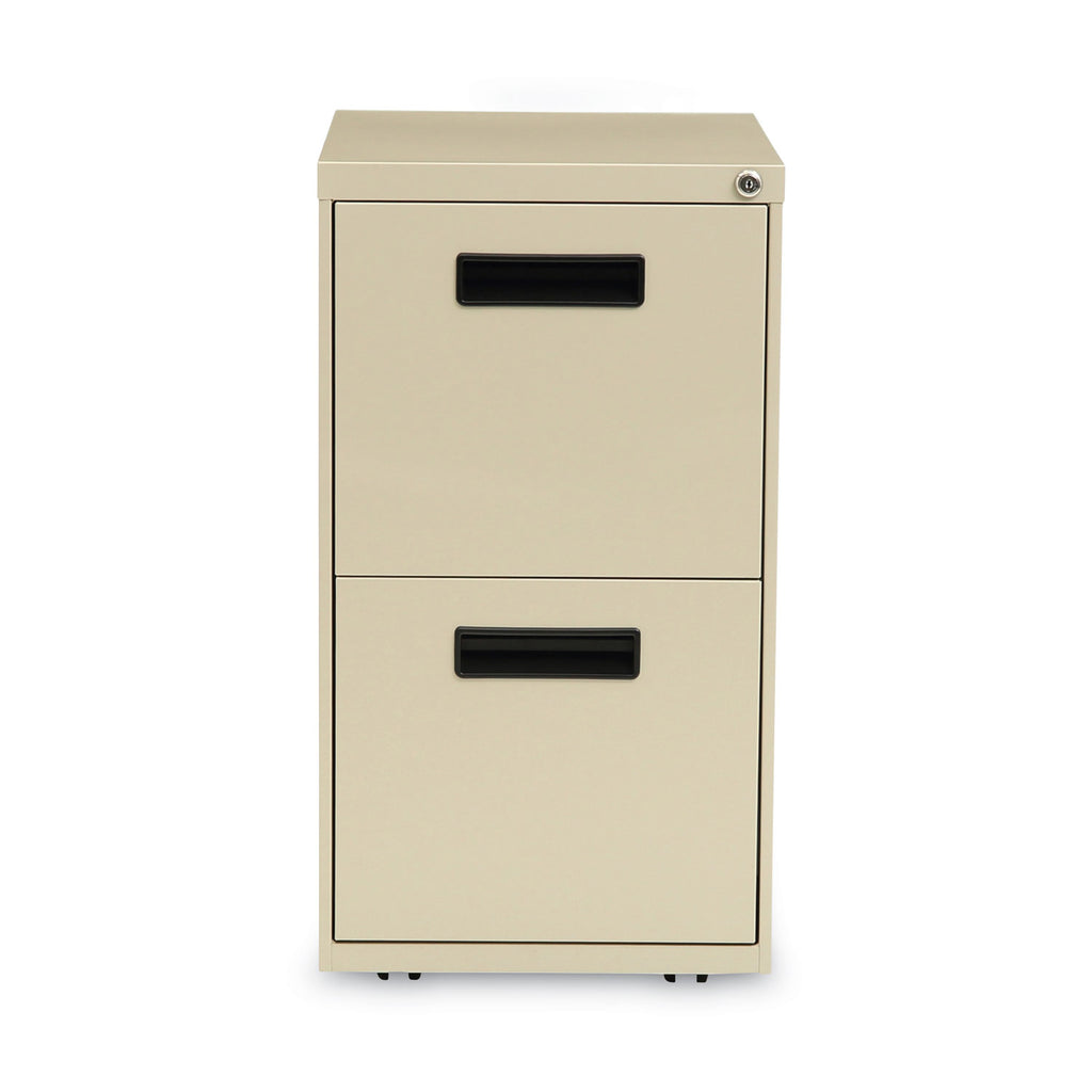 File Pedestal, Left or Right, 2 Legal/Letter-Size File Drawers, Putty, 14.96" x 19.29" x 27.75