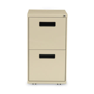 File Pedestal, Left or Right, 2 Legal/Letter-Size File Drawers, Putty, 14.96" x 19.29" x 27.75