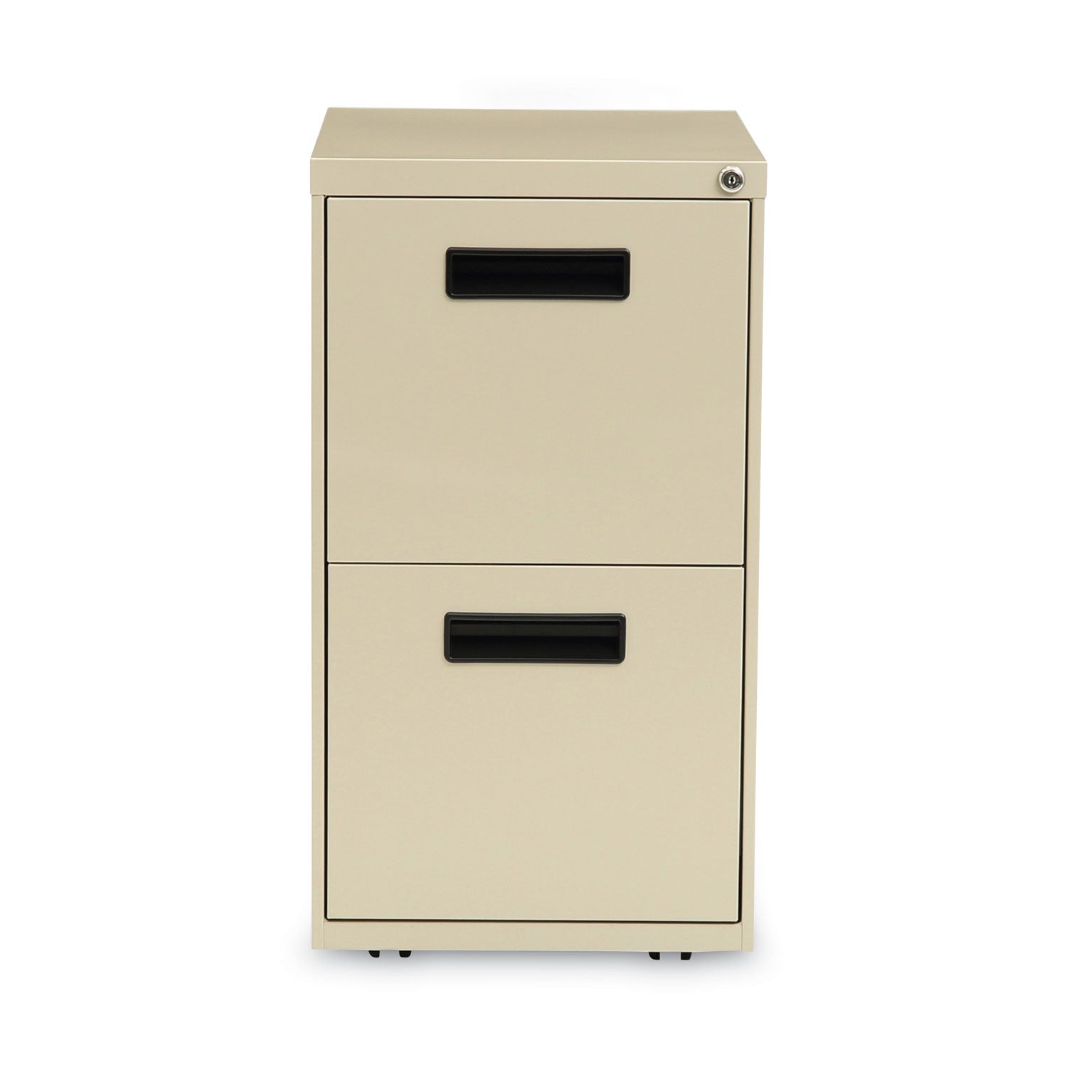 File Pedestal, Left or Right, 2 Legal/Letter-Size File Drawers, Putty, 14.96" x 19.29" x 27.75