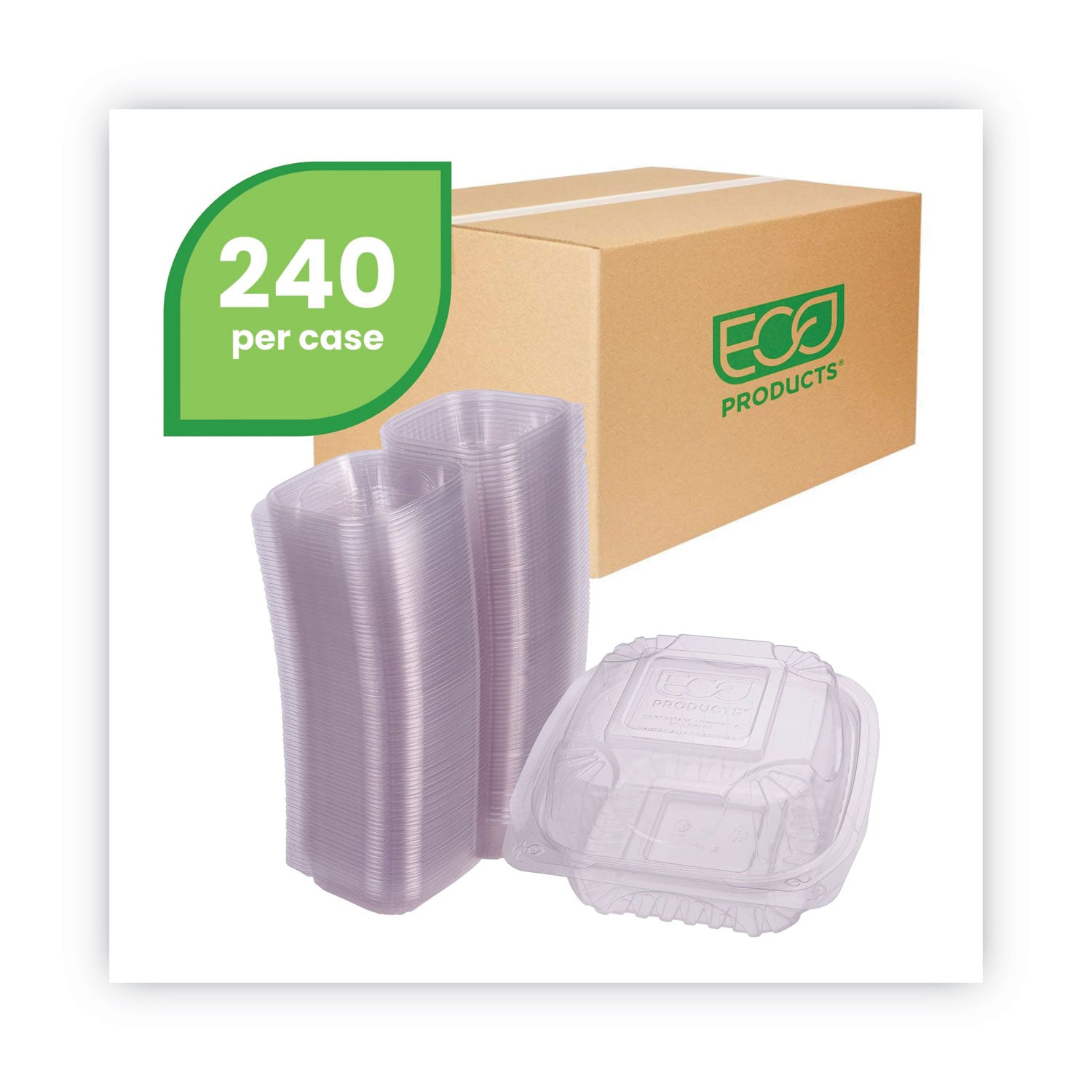 clear-clamshell-hinged-food-containers-6-x-6-x-3-plastic-80-pack-3-packs-carton_ecoeplc6 - 2