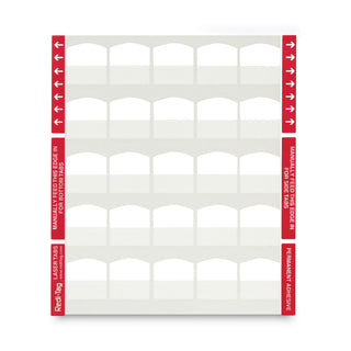 Laser Printable Index Tabs, 1/5-Cut, White, 1.13" Wide, 100/Pack - 