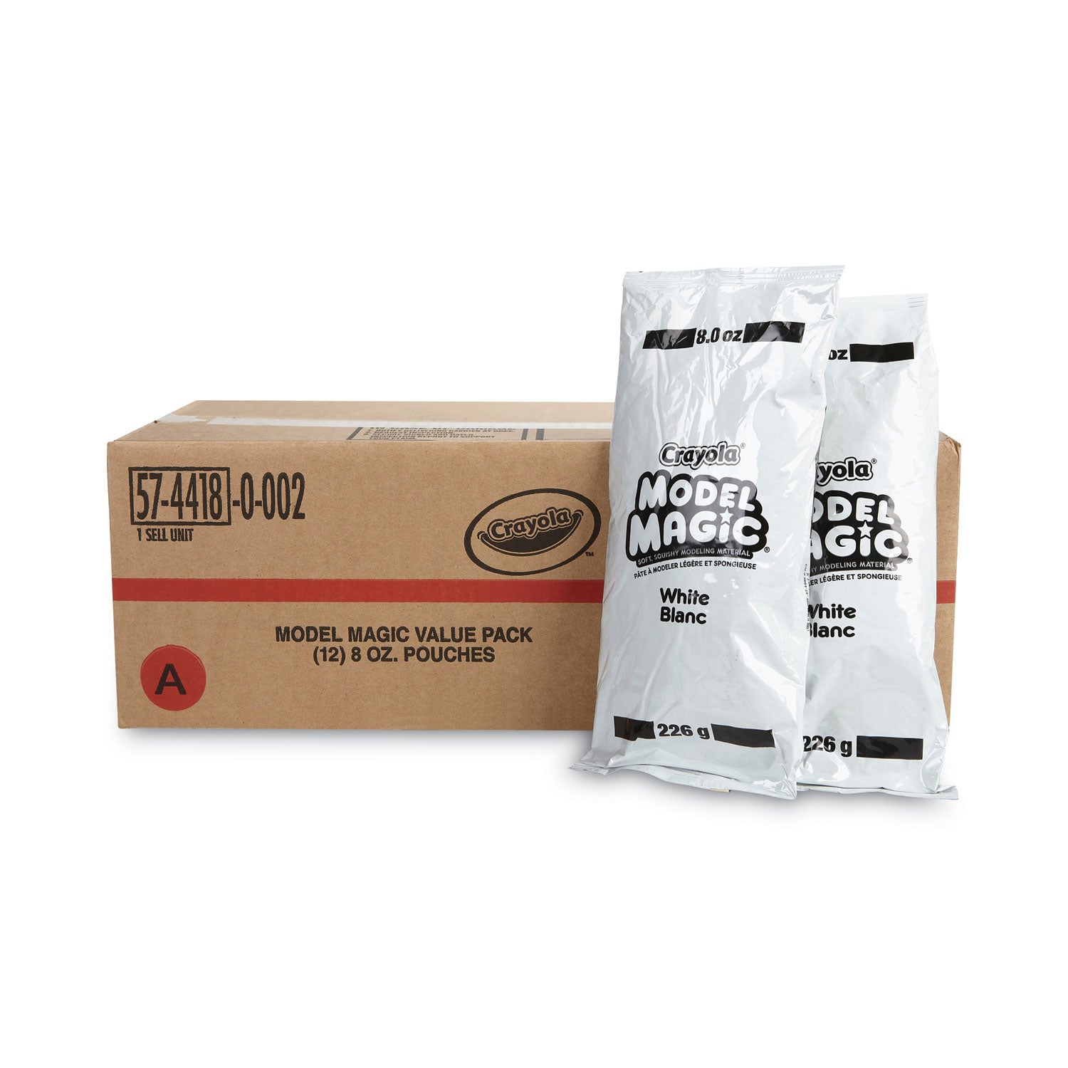 Model Magic Modeling Compound, 8 oz Packs, 12 Packs, White, 6 lbs - 