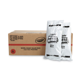 Model Magic Modeling Compound, 8 oz Packs, 12 Packs, White, 6 lbs - 