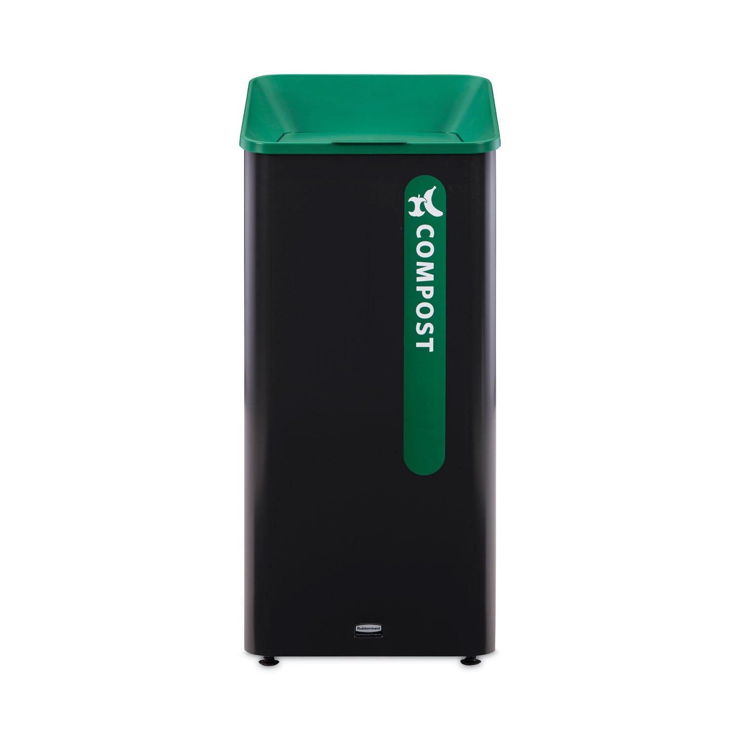 sustain-decorative-refuse-with-recycling-lid-23-gal-metal-plastic-black-green_rcp2078992 - 1