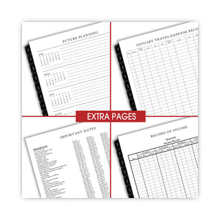 Executive Weekly/Monthly Planner Refill with Hourly Appointments, 8.75 x 6.88, White Sheets, 12-Month (Jan to Dec): 2024