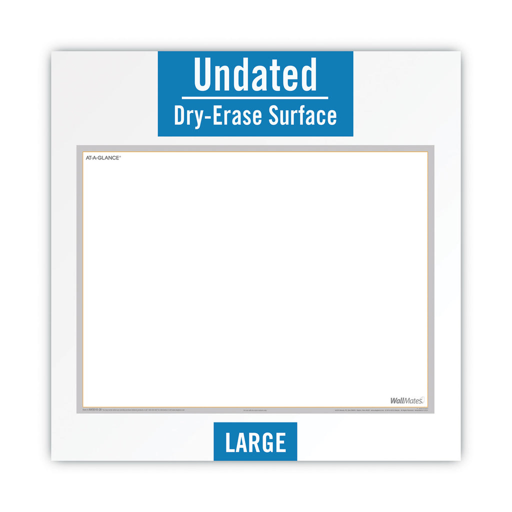 WallMates Self-Adhesive Dry Erase Writing/Planning Surface, 36 x 24, White/Gray/Orange Sheets, Undated