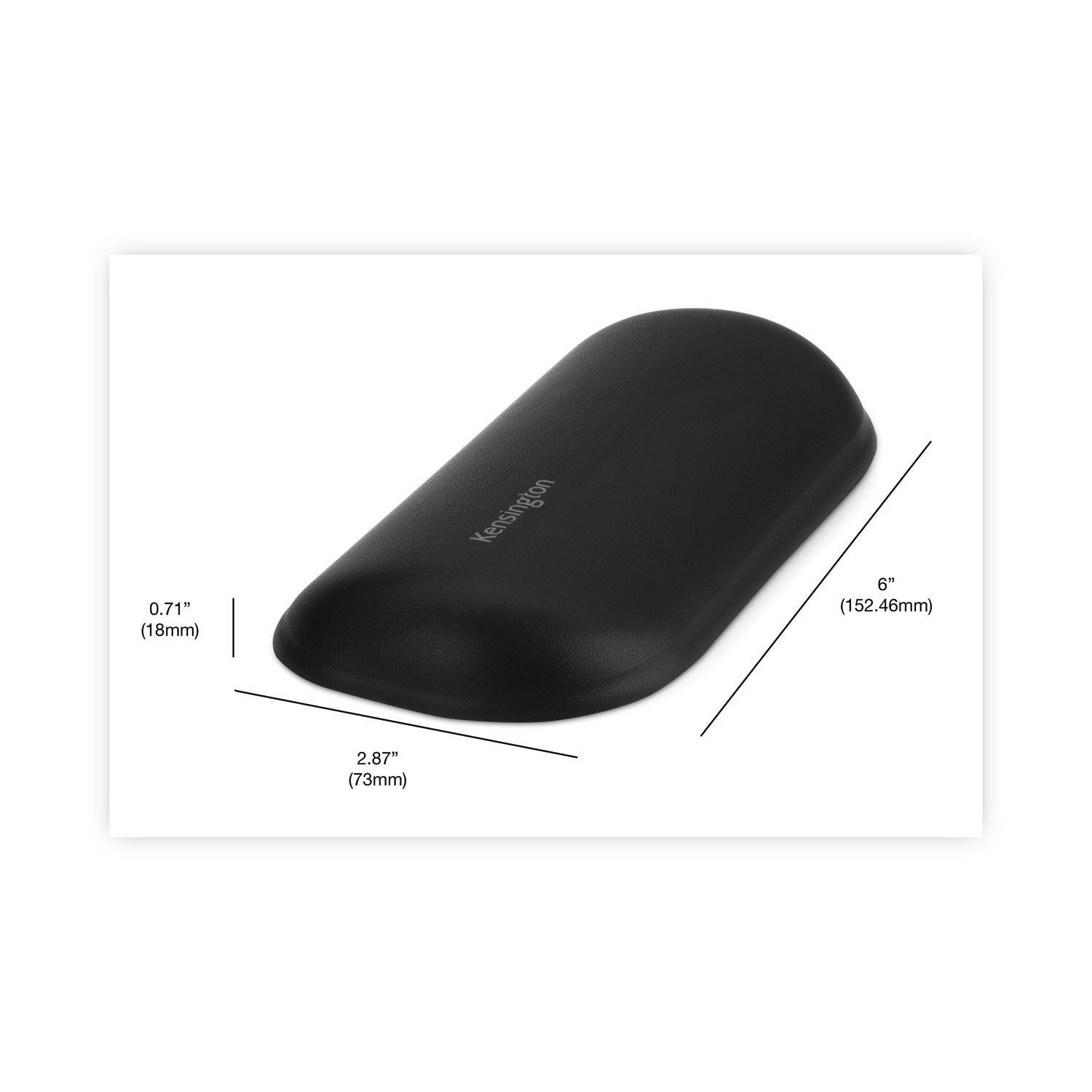 ErgoSoft Wrist Rest for Standard Mouse, 8.7 x 7.8, Black - 3