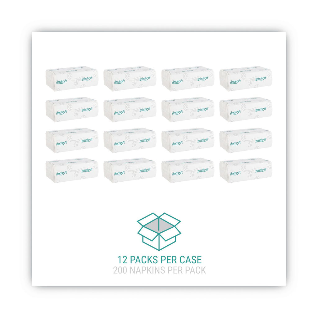 C-Fold Paper Towels, 1-Ply, 10.2 x 13.25, White, 200/Pack, 12 Packs/Carton