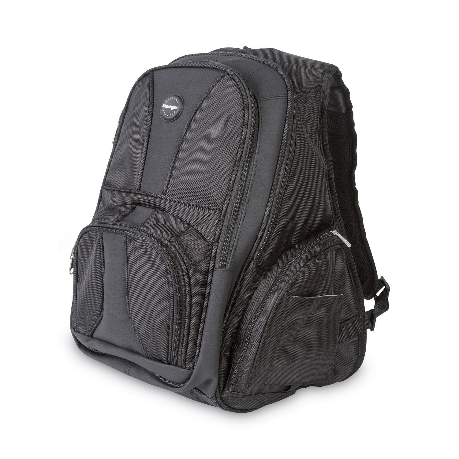Contour Laptop Backpack, Fits Devices Up to 17", Ballistic Nylon, 15.75 x 9 x 19.5, Black - 