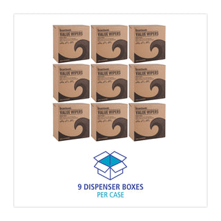 DRC Wipers, 9.33 x 16.5, White, 100 Dispenser Packs, 9 Dispenser Packs/Carton - 