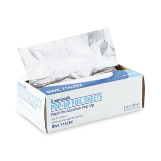 Standard Aluminum Foil Pop-Up Sheets, 9 x 10.75, 500/Box, 6 Boxes/Carton - 