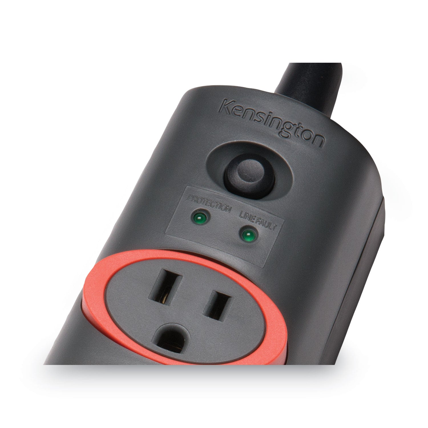 SmartSockets Color-Coded Strip Surge Protector, 6 AC Outlets, 6 ft Cord, 670 J, Black - 