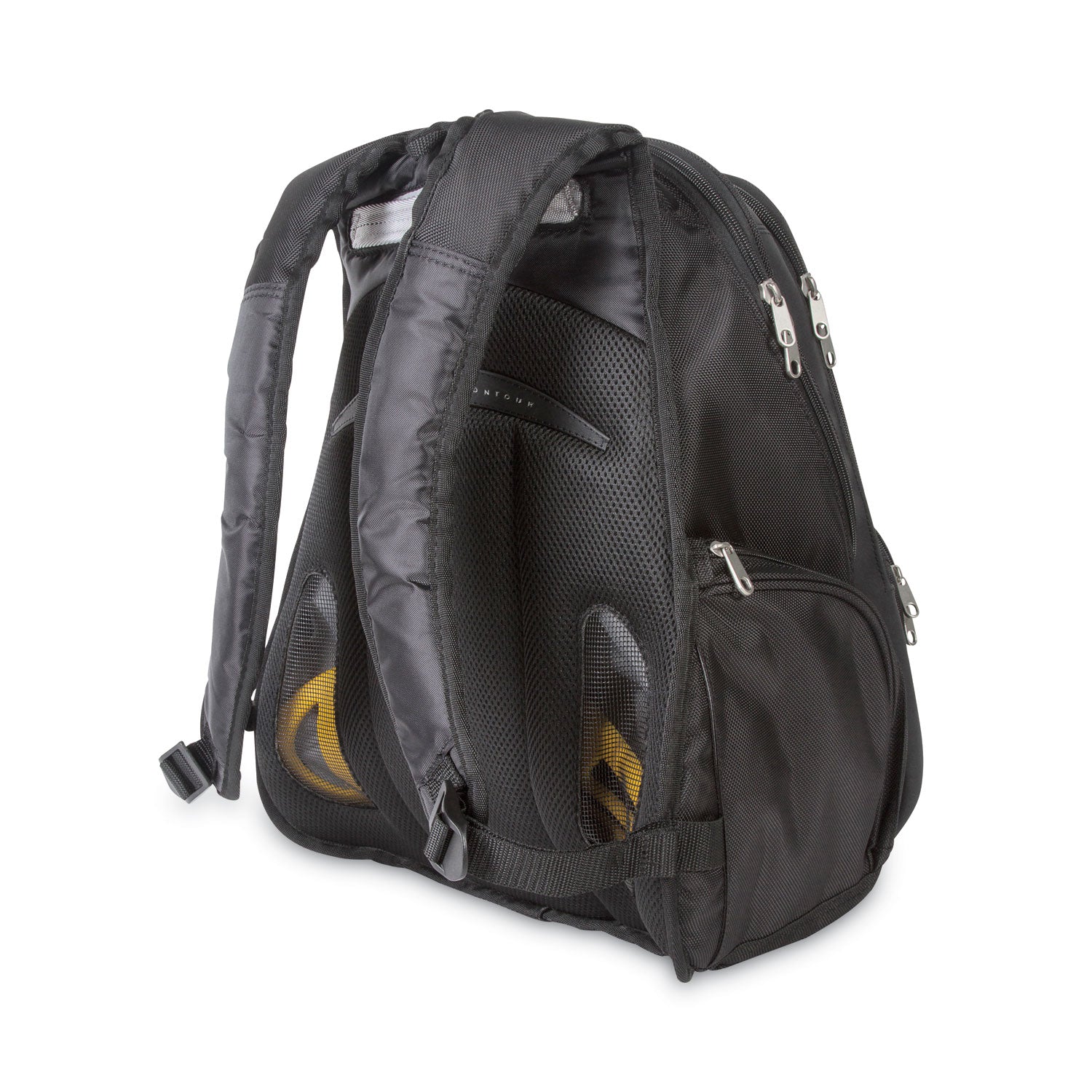 Contour Laptop Backpack, Fits Devices Up to 17", Ballistic Nylon, 15.75 x 9 x 19.5, Black - 