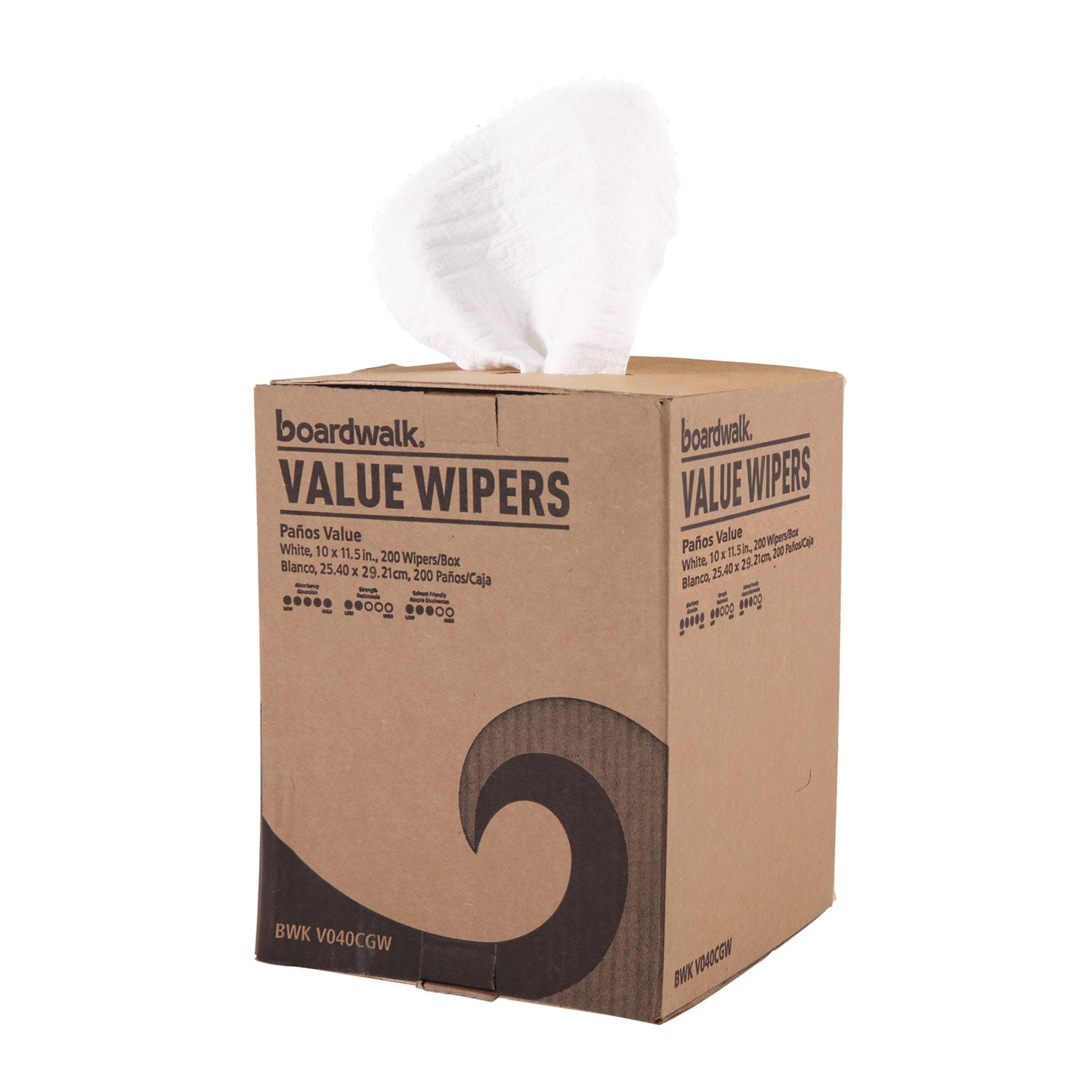 DRC Wipers, Centerpull, 10 x 12, White, 200/Carton