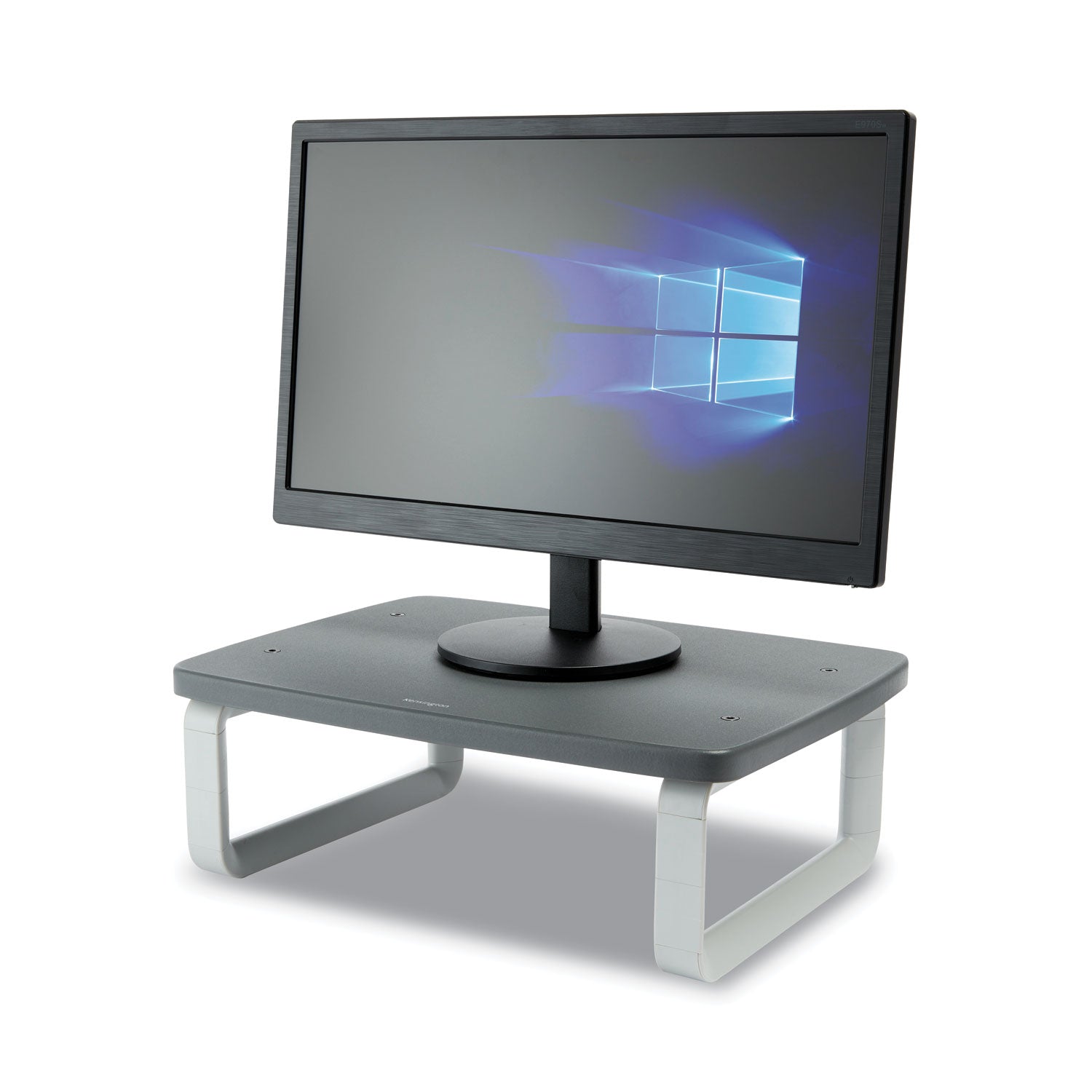 Monitor Stand with SmartFit, For 24" Monitors, 15.5" x 12" x 3" to 6", Black/Gray, Supports 80 lbs - 