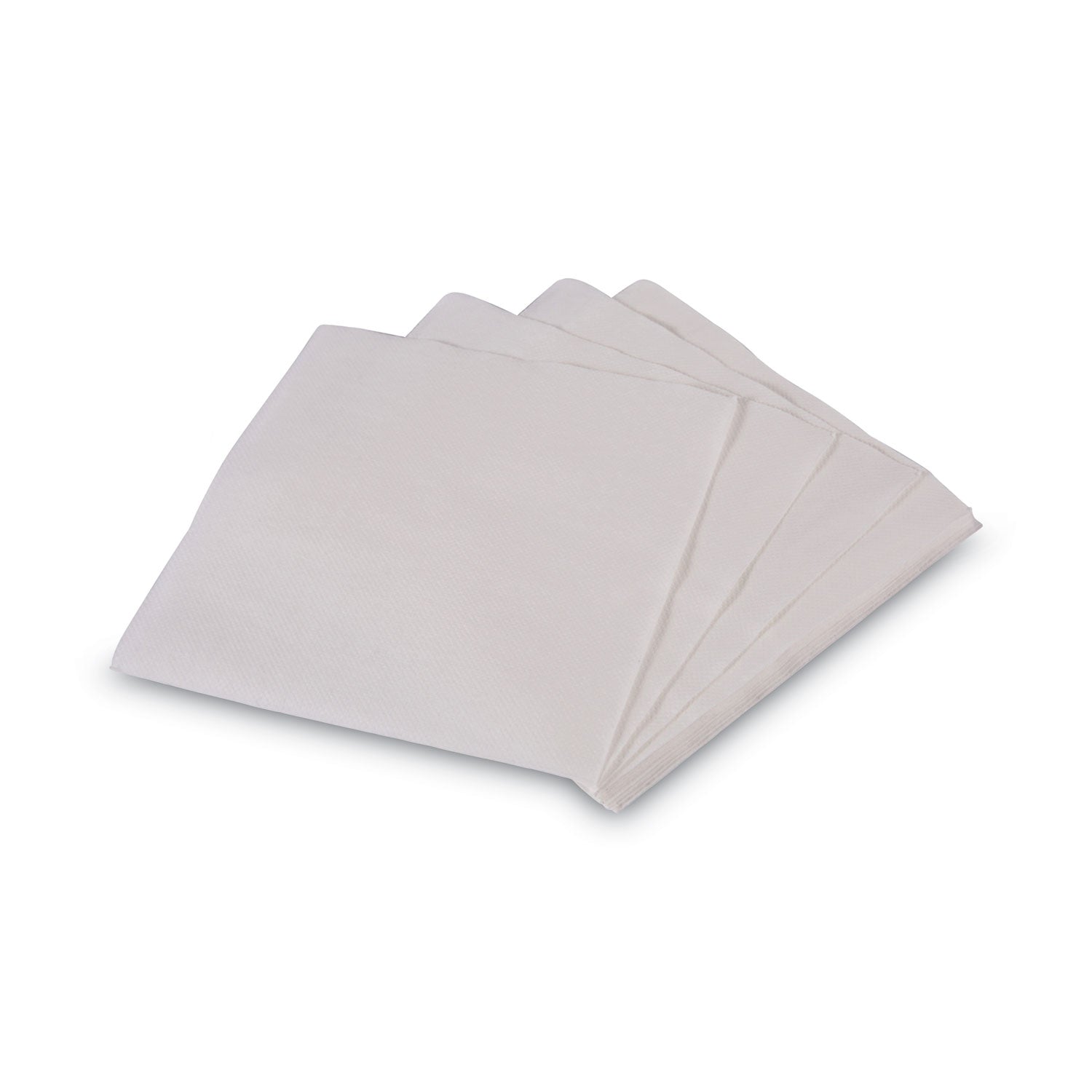 1/4-Fold Lunch Napkins, 1-Ply, 12" x 12", White, 6000/Carton