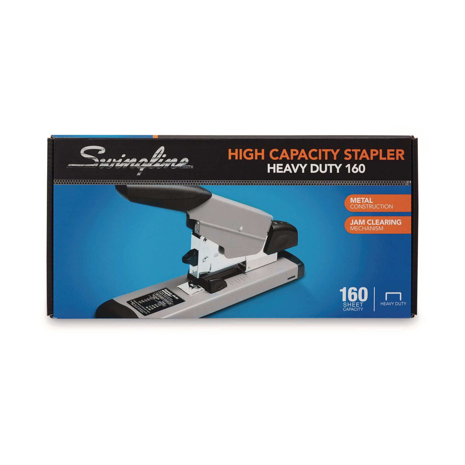 Heavy-Duty Stapler, 160-Sheet Capacity, Black/Gray - 3