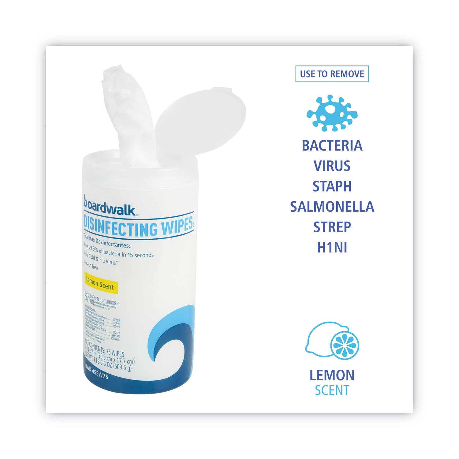 disinfecting-wipes-7-x-8-lemon-scent-75-canister-6-canisters-carton_bwk455w75 - 4