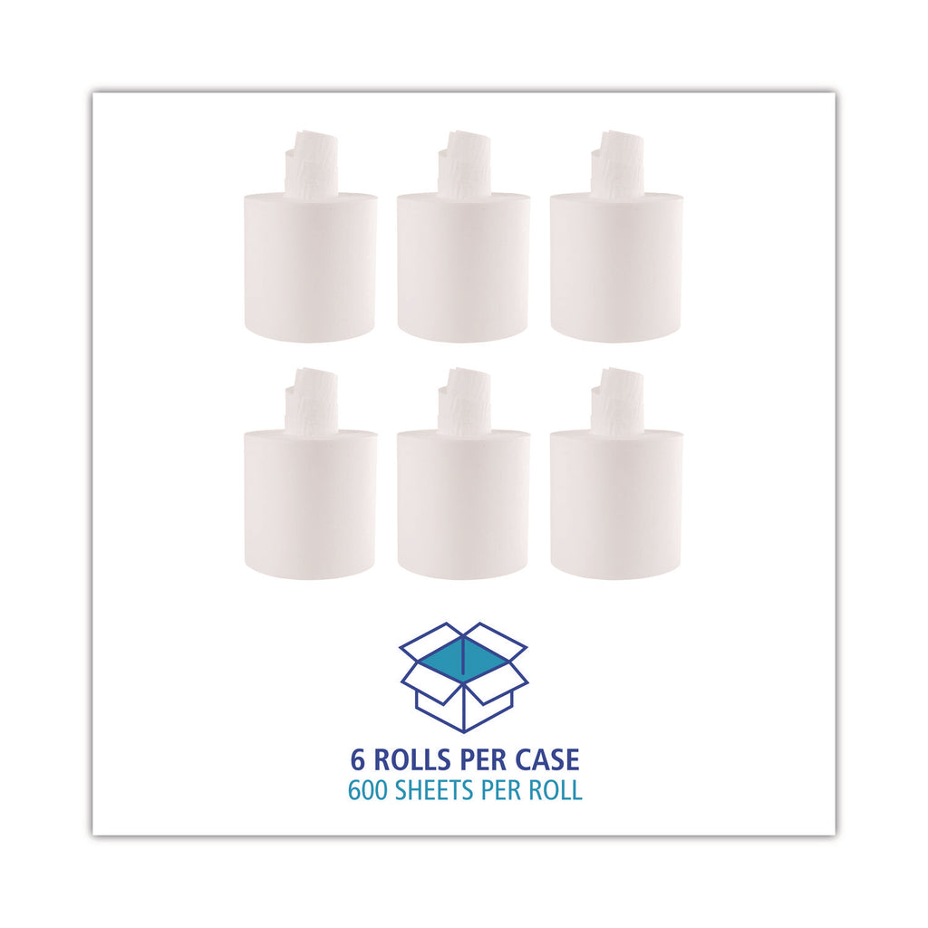 Center-Pull Roll Towels, 2-Ply, 7.6 x 8.9, White, 600/Roll, 6/Carton