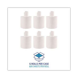 Center-Pull Roll Towels, 2-Ply, 7.6 x 8.9, White, 600/Roll, 6/Carton