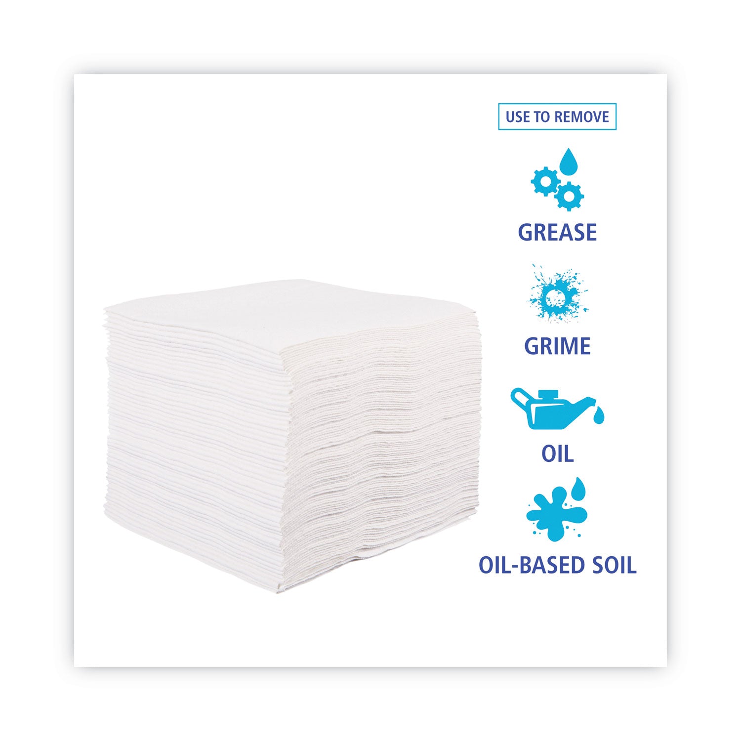 DRC Wipers, 12 x 13, White, 56 Bag, 18 Bags/Carton - 