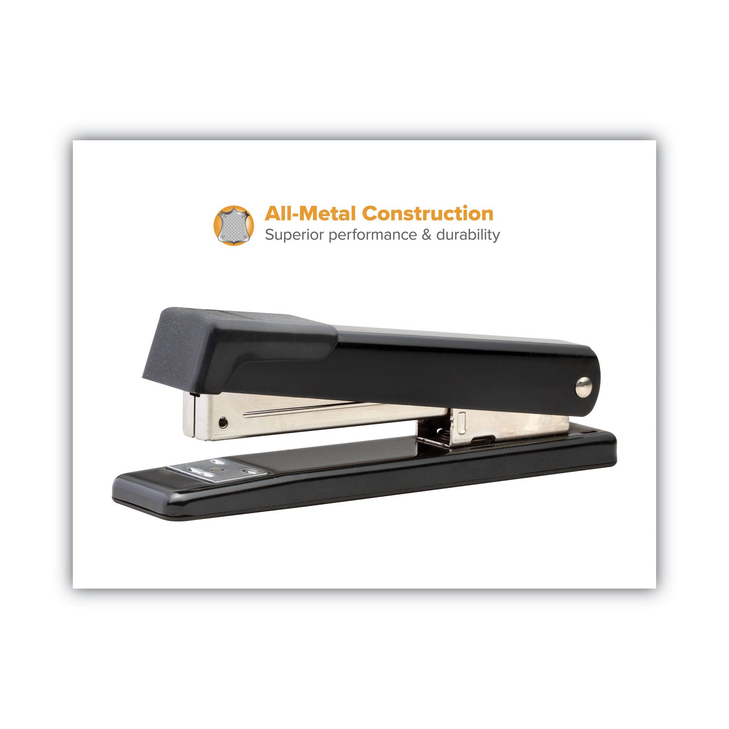 Classic Metal Stapler, 20-Sheet Capacity, Black - 