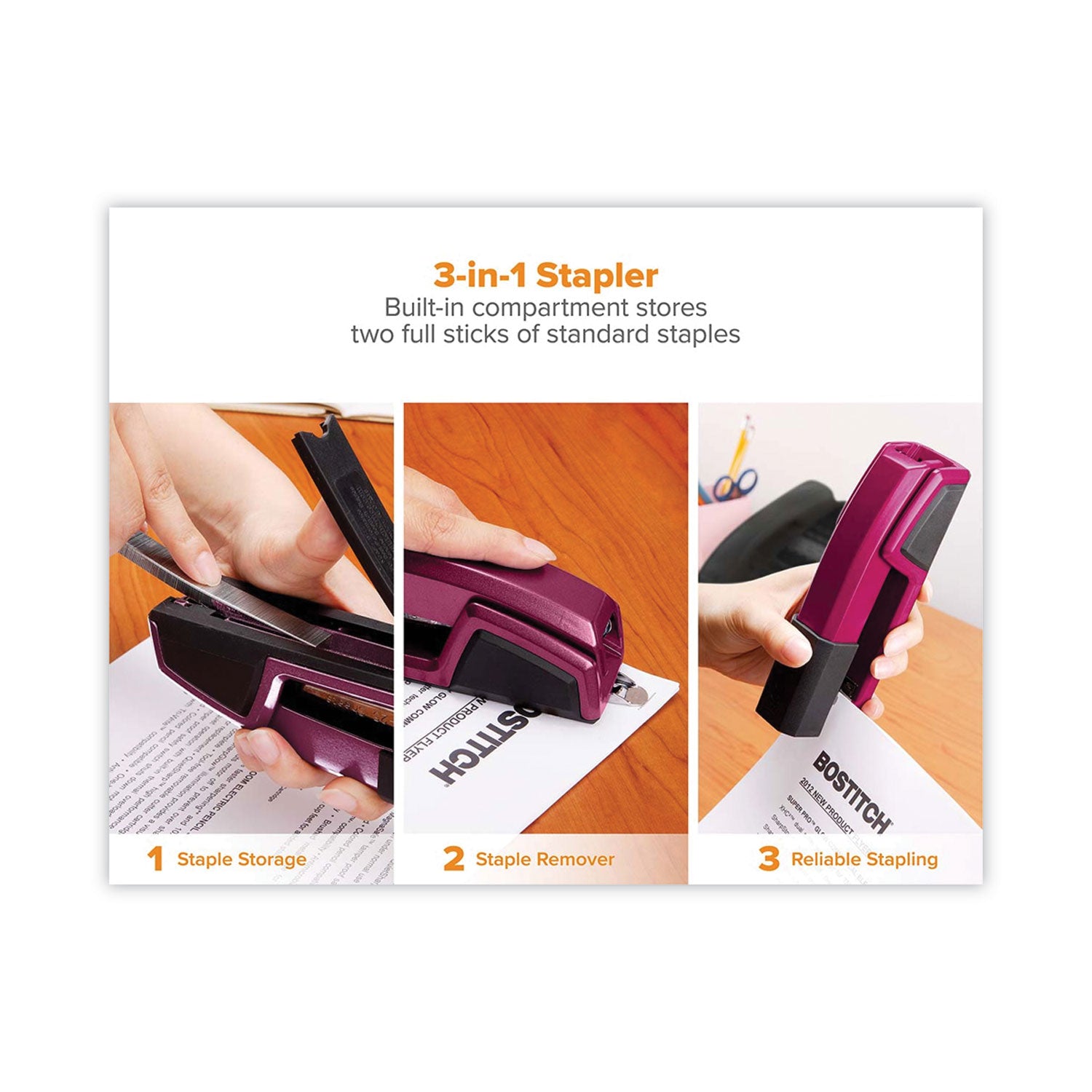 Epic Stapler, 25-Sheet Capacity, Magenta - 2