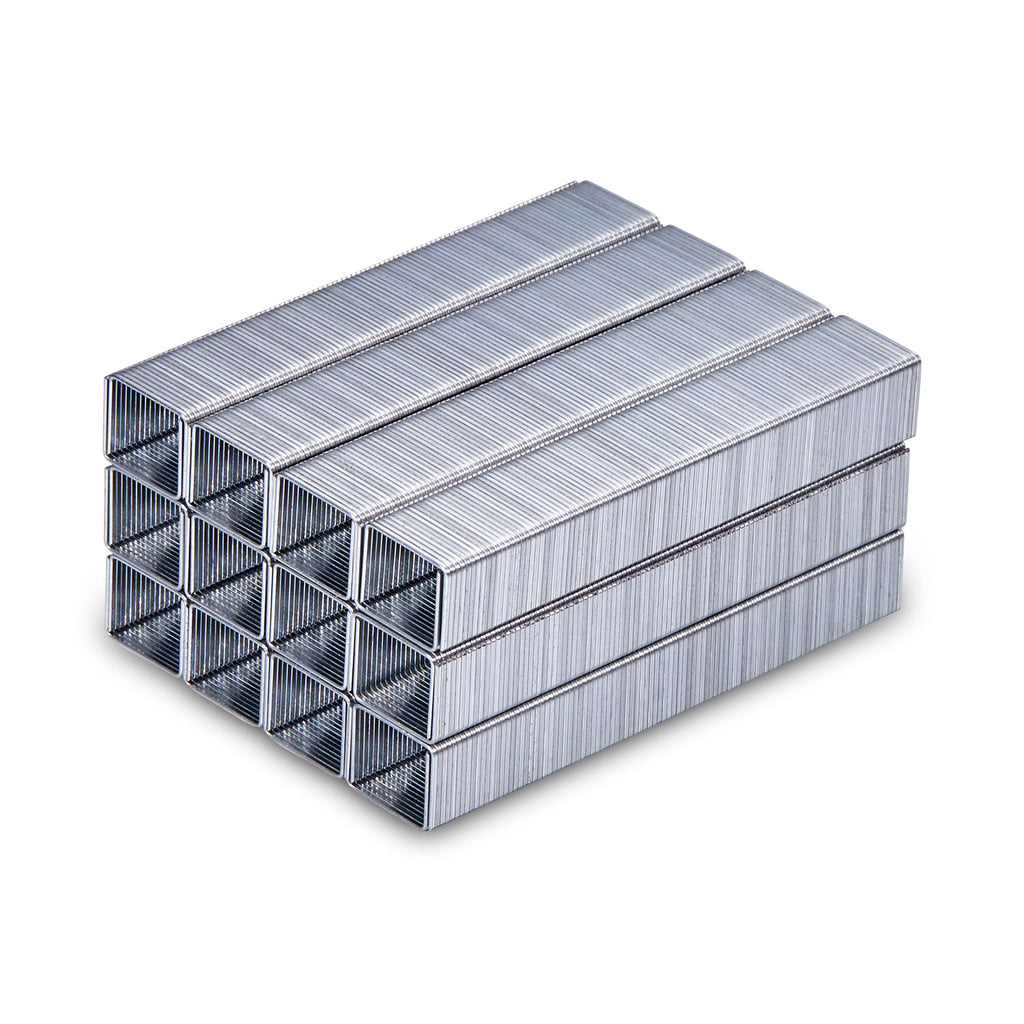 Heavy-Duty Premium Staples, 0.38" Leg, 0.5" Crown, Steel, 5,000/Box