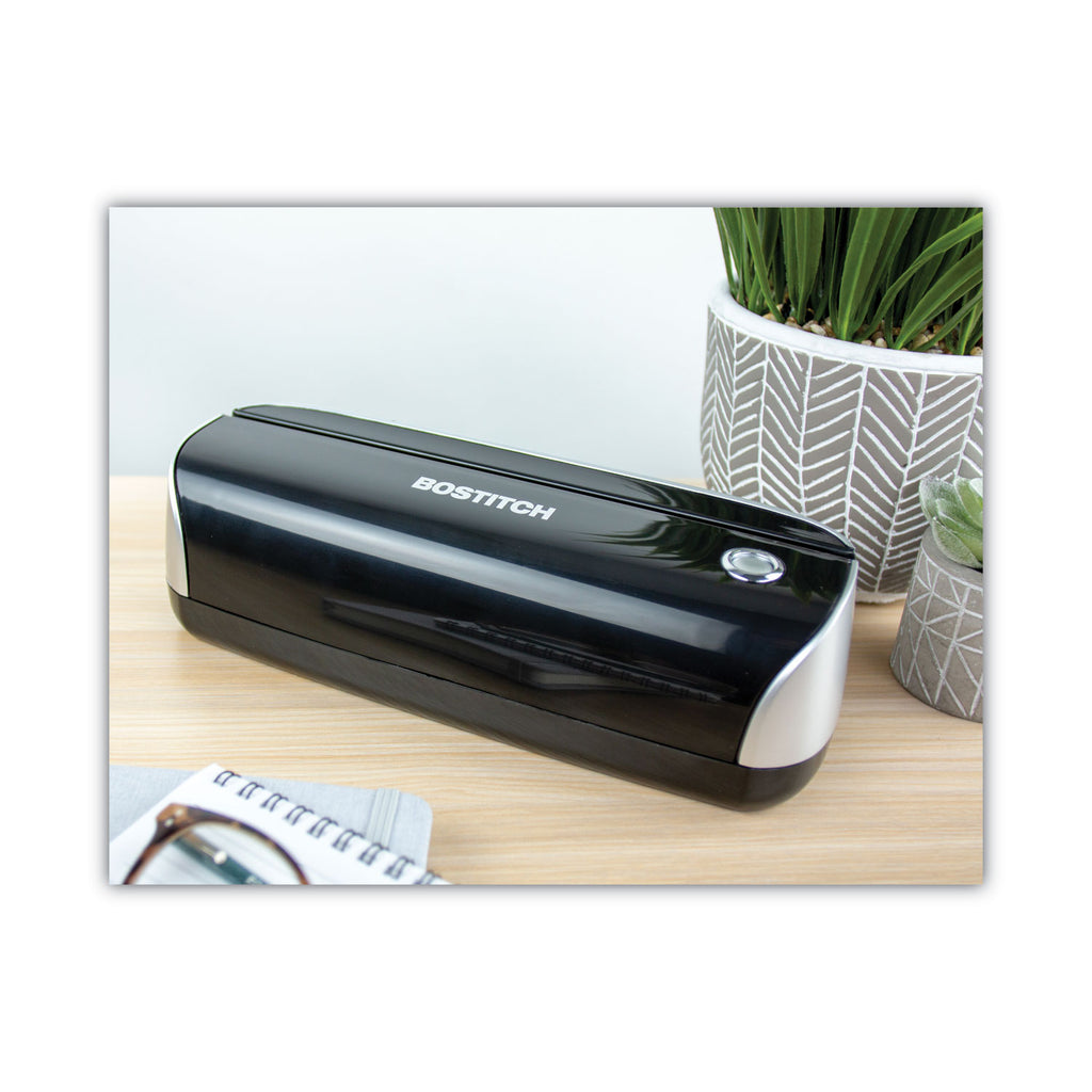 12-Sheet Electric Three-Hole Punch, 9/32" Holes, Black - 