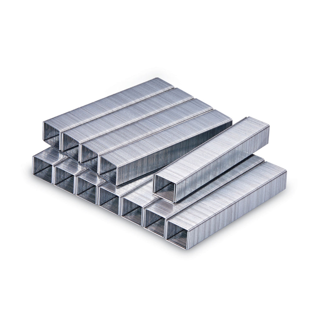 Heavy-Duty Premium Staples, 0.38" Leg, 0.5" Crown, Steel, 5,000/Box