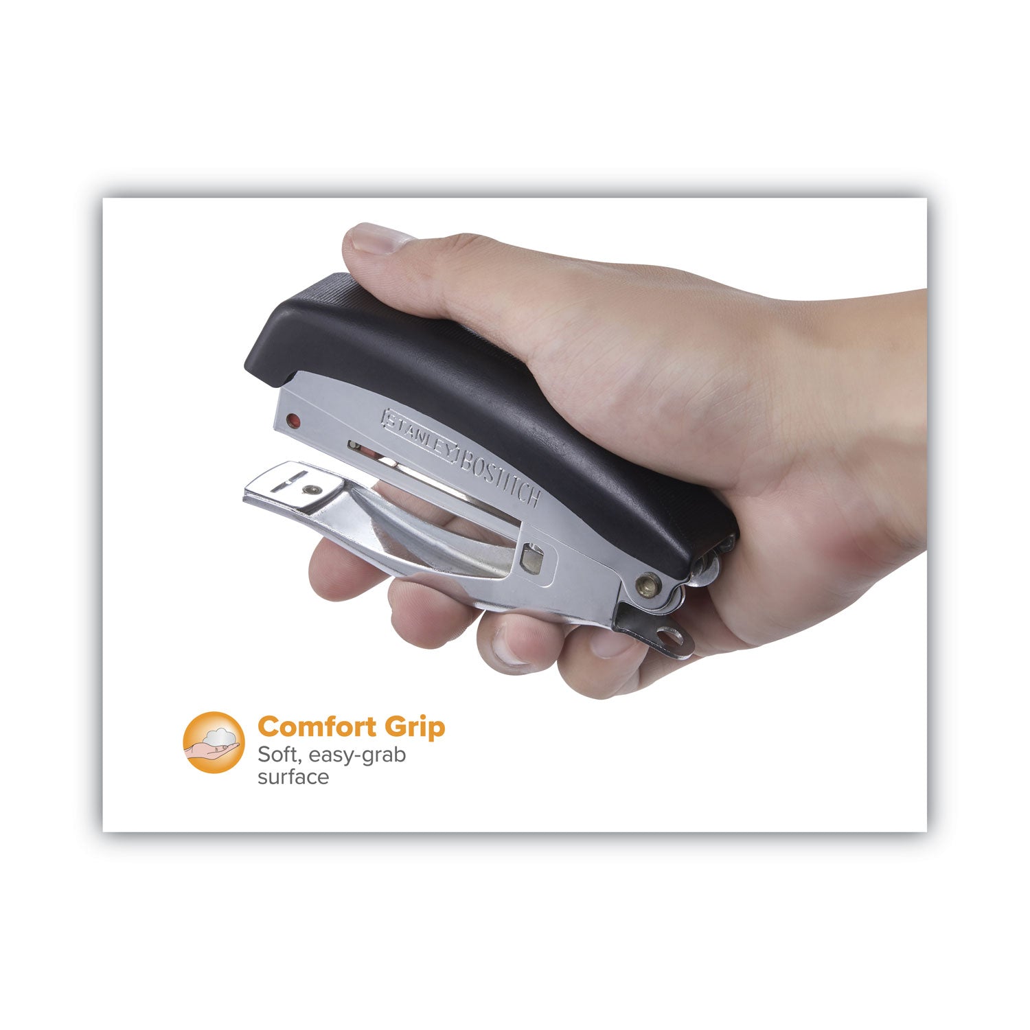 Deluxe Hand-Held Stapler, 20-Sheet Capacity, Black