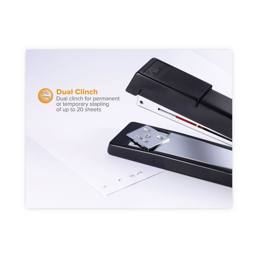 B440 Executive Full Strip Stapler, 20-Sheet Capacity, Black
