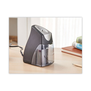 QuietSharp Executive Vertical Electric Pencil Sharpener, AC-Powered, 5.88 x 3.69 x 6.4, Black - 