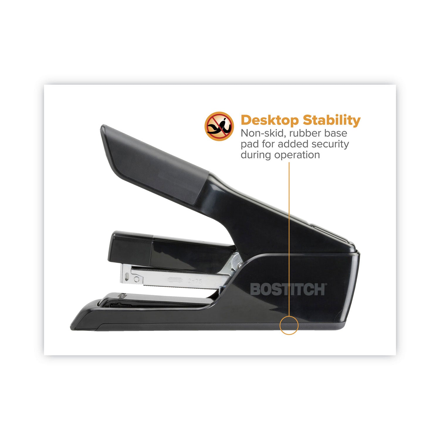 EZ Squeeze 75 Stapler, 75-Sheet Capacity, Black - 