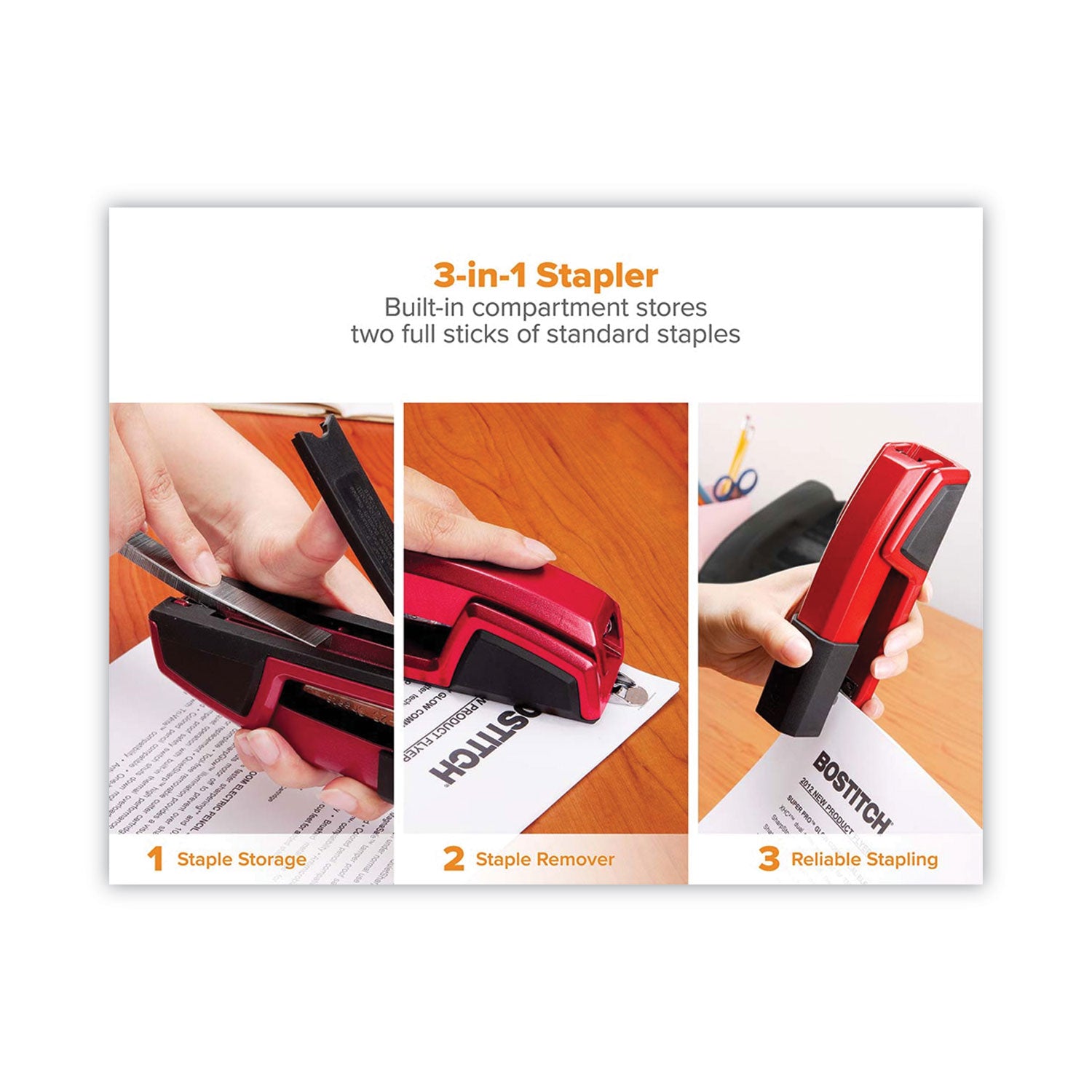 Epic Stapler, 25-Sheet Capacity, Red - 