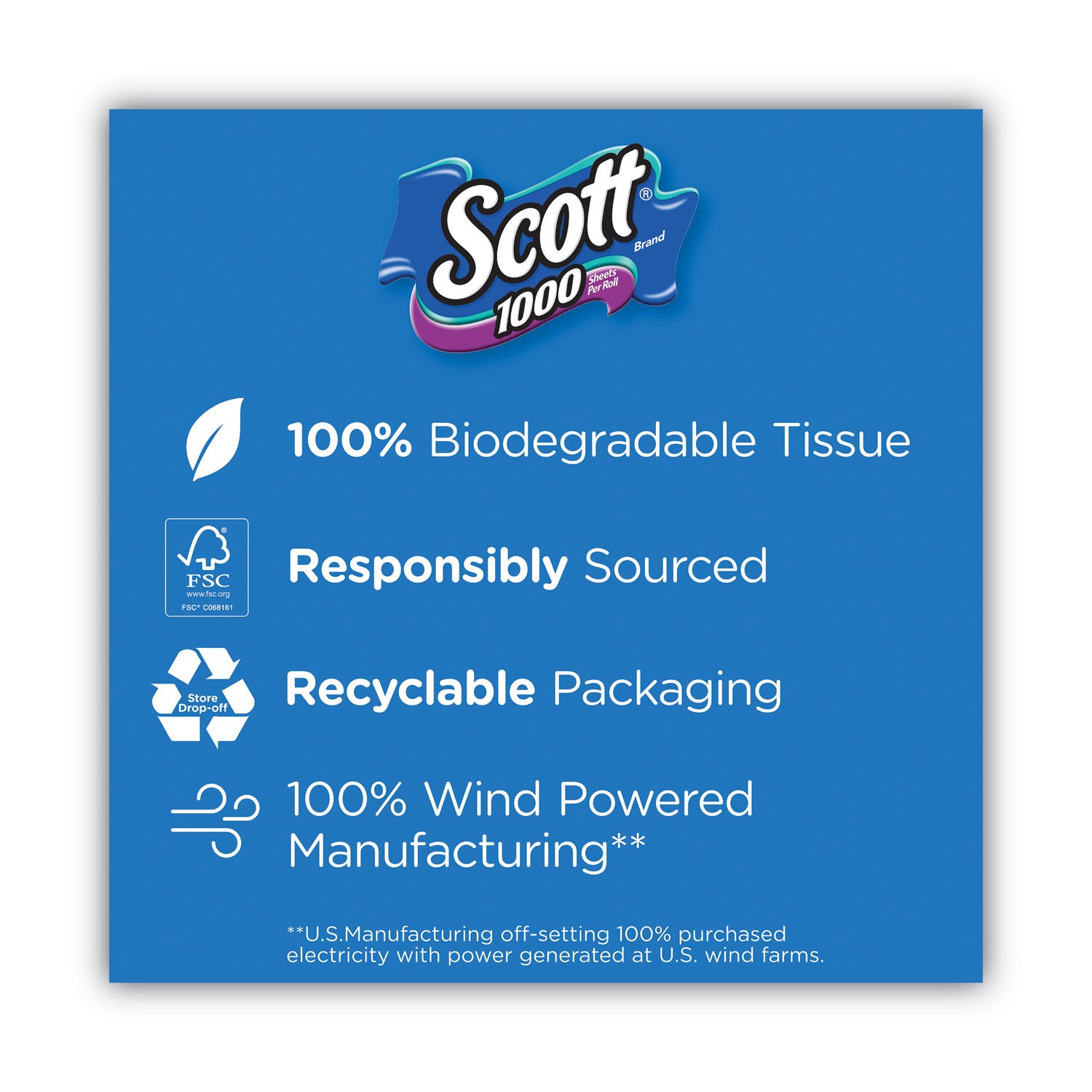 Toilet Paper, Septic Safe, 1-Ply, White, 1,000 Sheets/Roll, 12 Rolls/Pack, 4 Pack/Carton