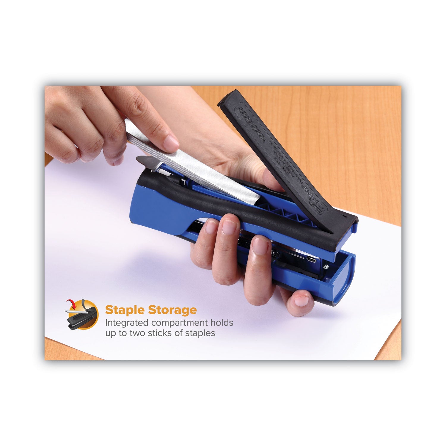 Dynamo Stapler, 20-Sheet Capacity, Blue - 