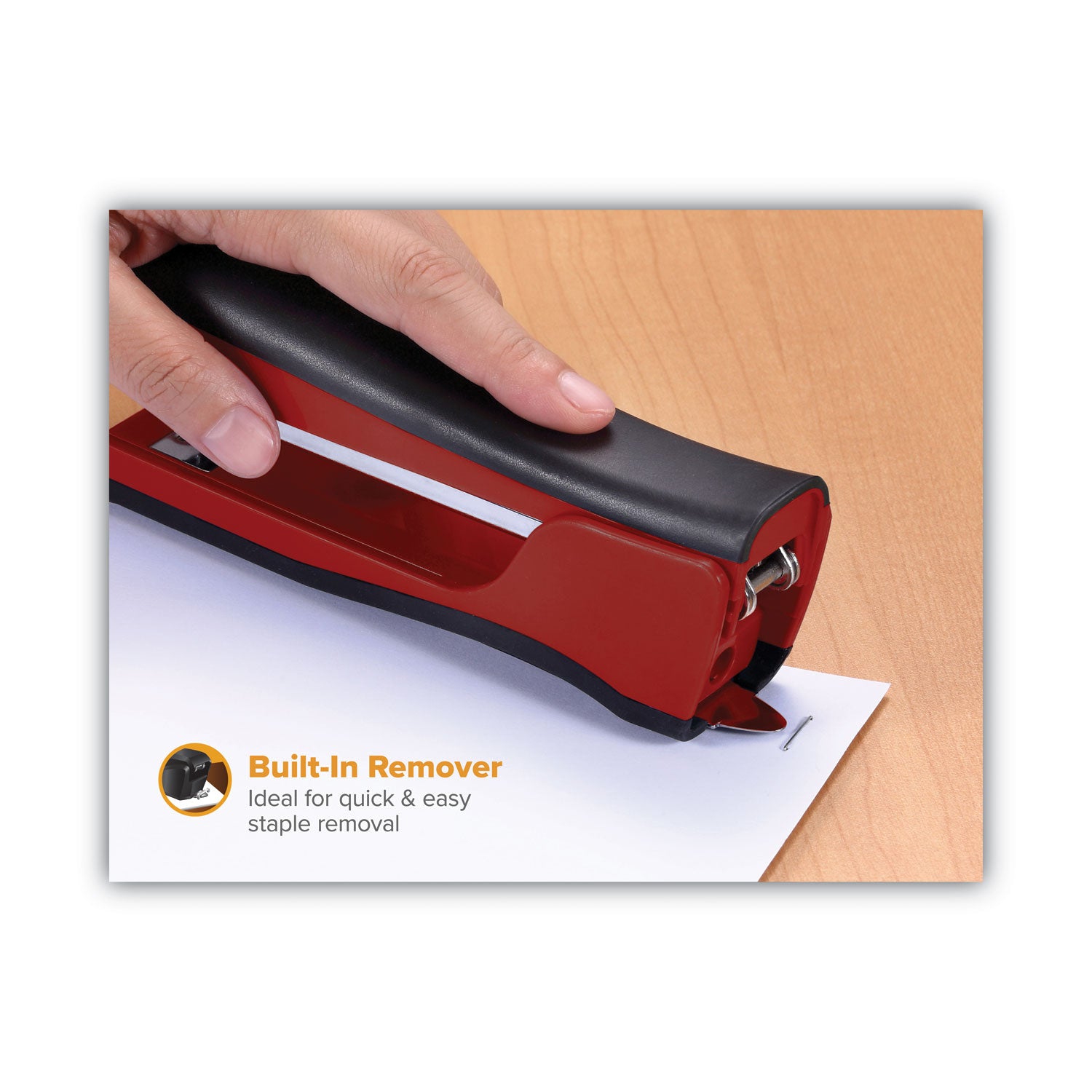 Dynamo Stapler, 20-Sheet Capacity, Red - 