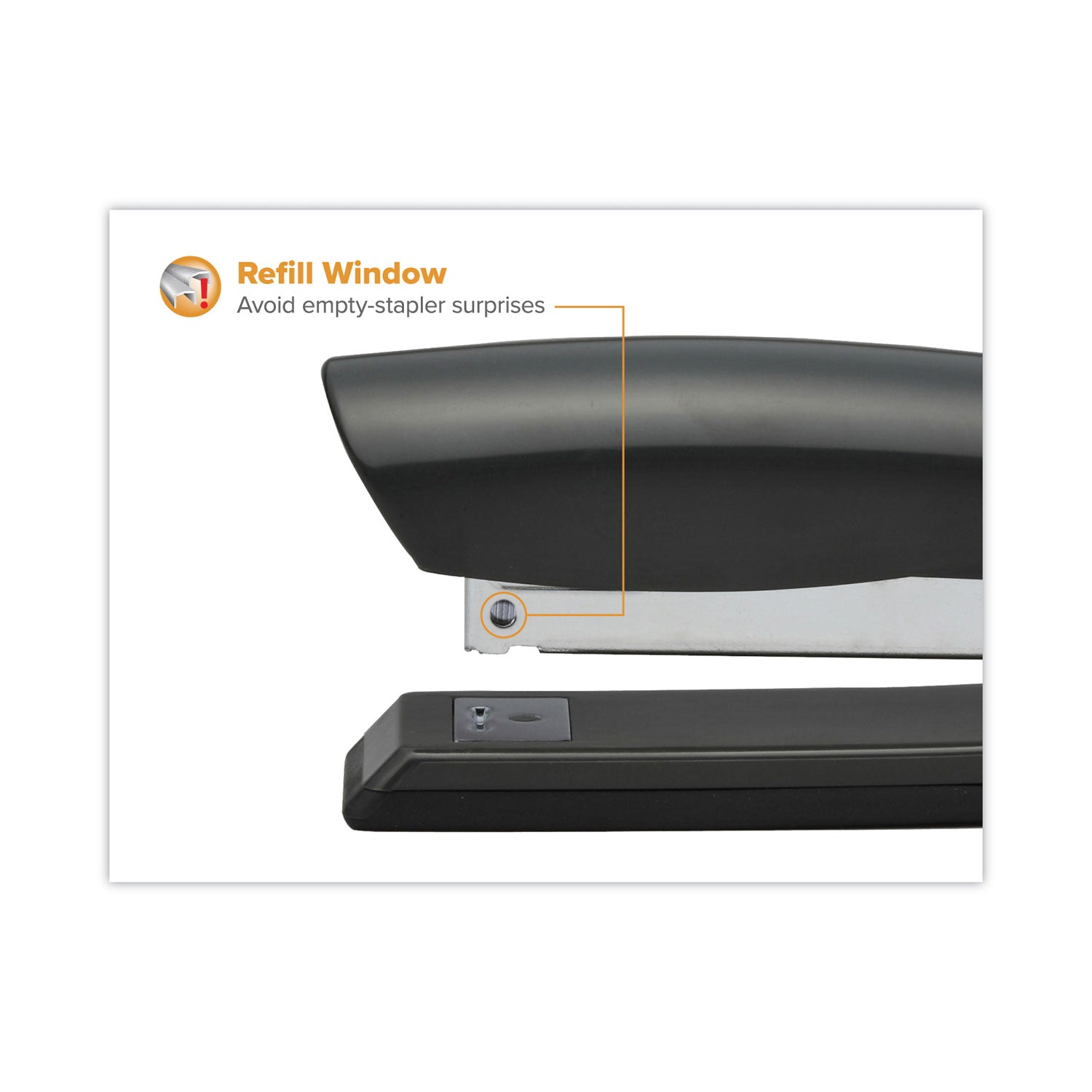 Premium Antimicrobial Stand-Up Stapler, 20-Sheet Capacity, Black - 
