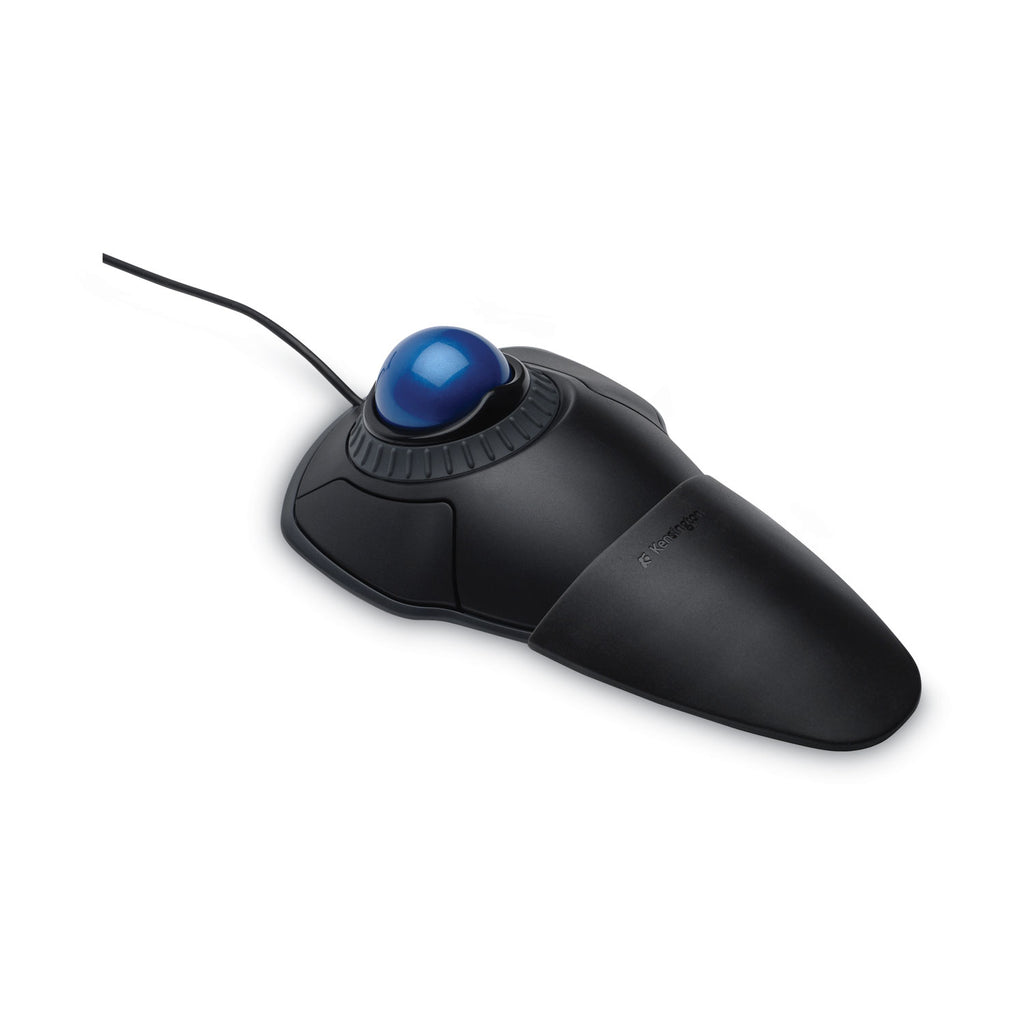 Orbit Trackball with Scroll Ring, USB 2.0, Left/Right Hand Use, Black/Blue - 