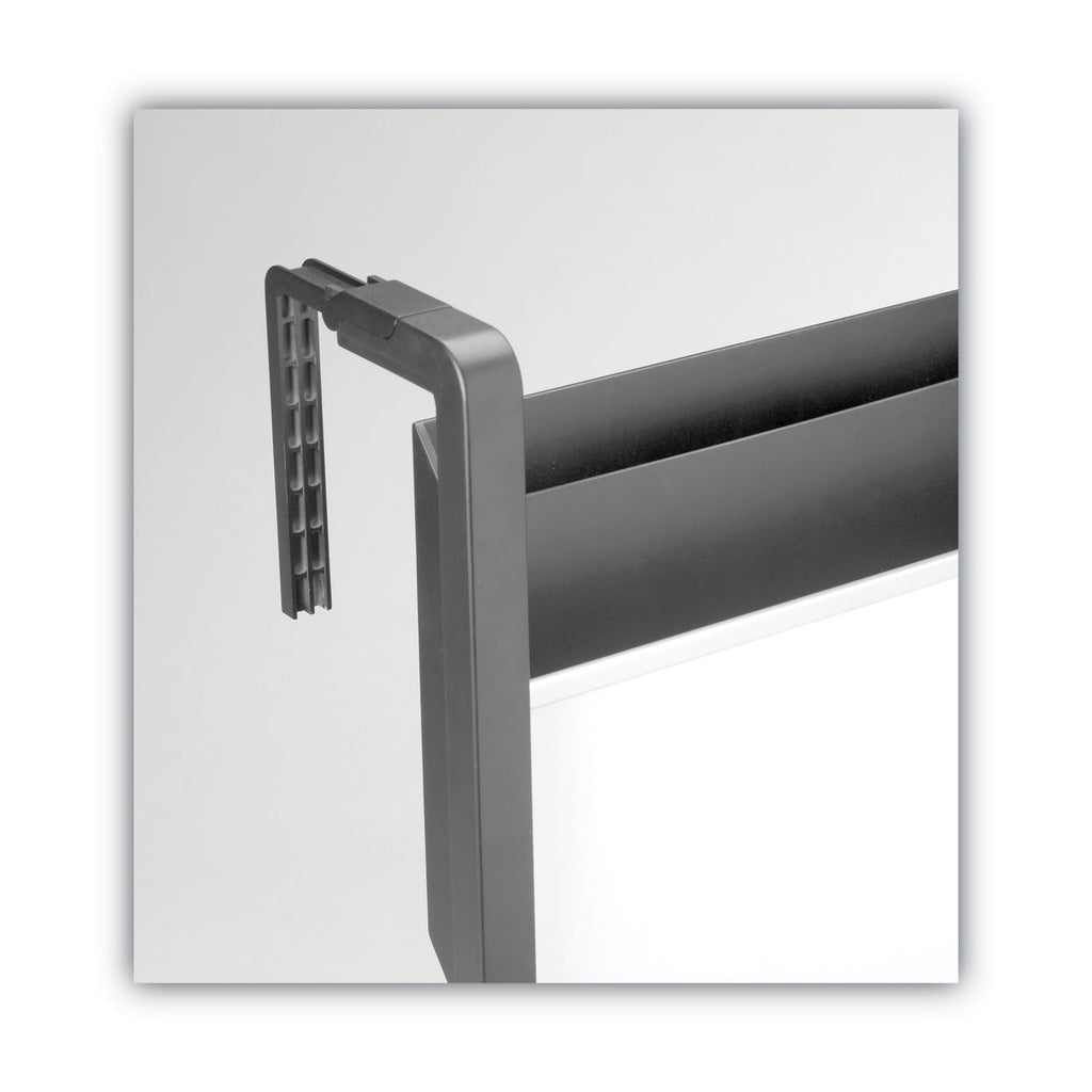 Hanging File Pocket with Dry Erase Board, 3 Sections, Letter Size, 15" x 4", x 20", Black - 