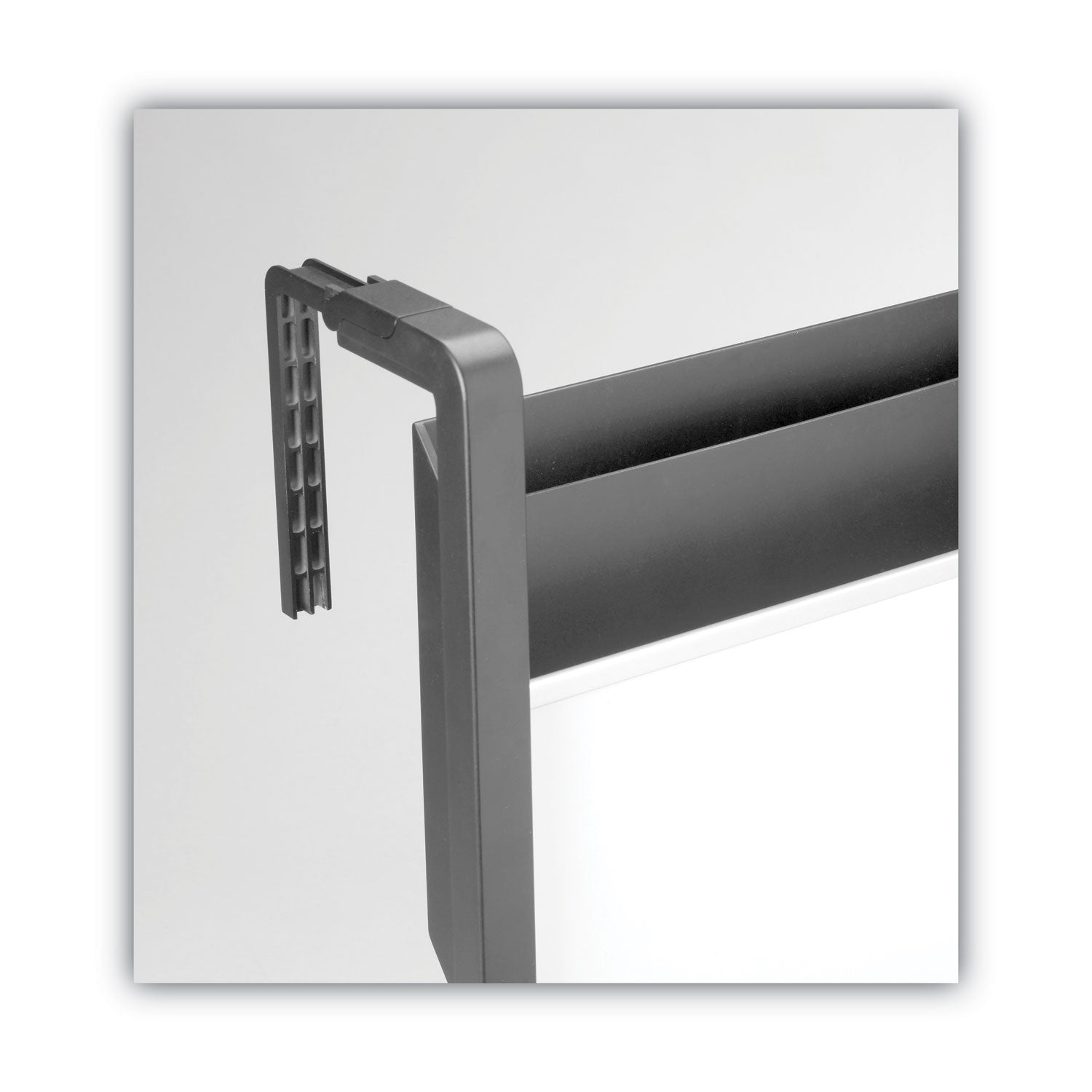 Hanging File Pocket with Dry Erase Board, 3 Sections, Letter Size, 15" x 4", x 20", Black - 